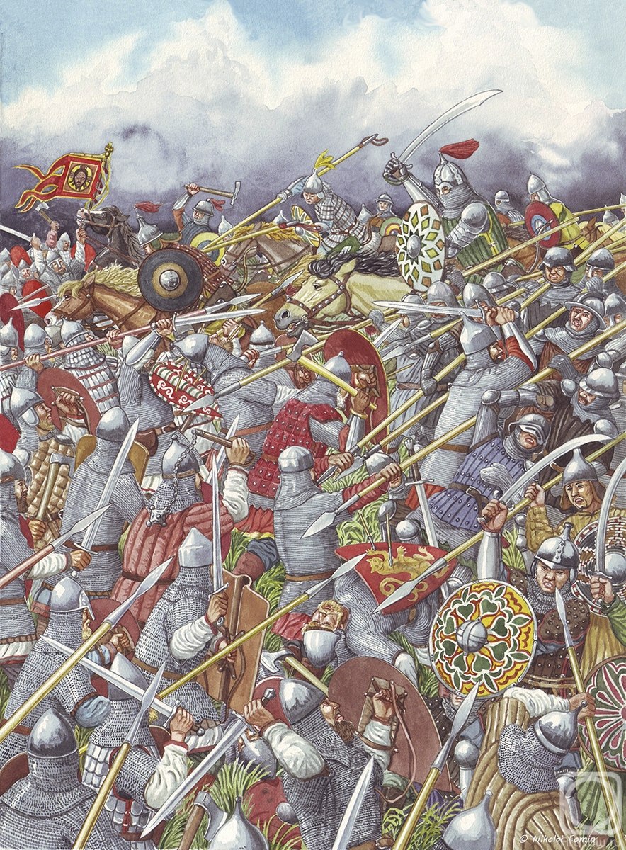 Рисунки куликовская битва