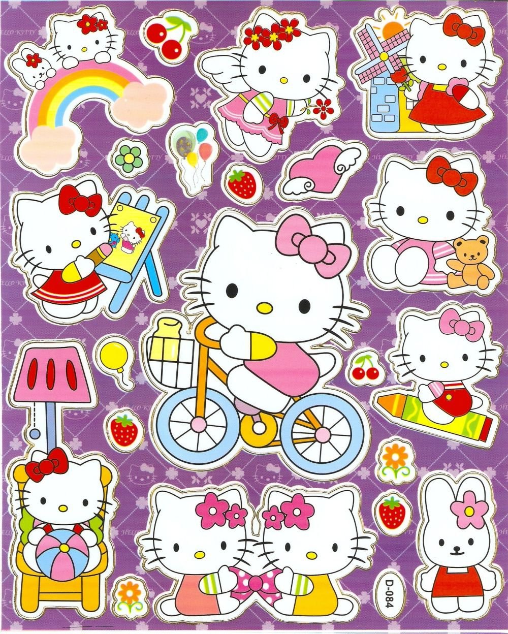 Хэллоу Китти Стикеры а4