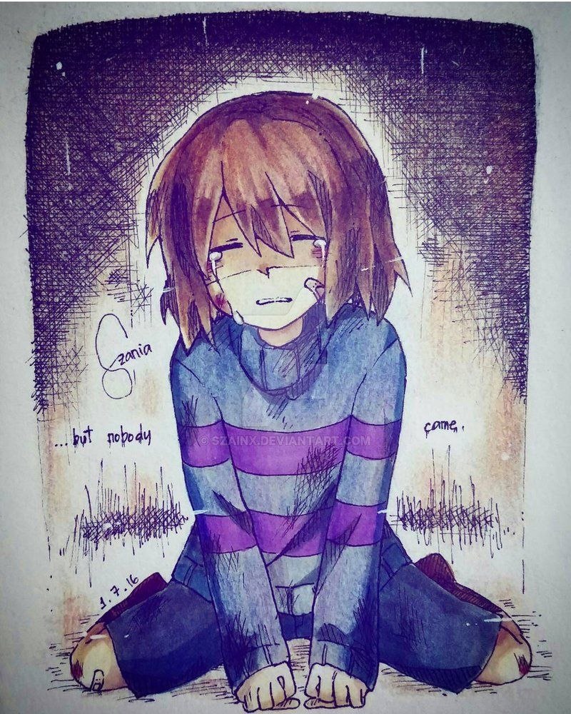 Undertale Фриск плачет