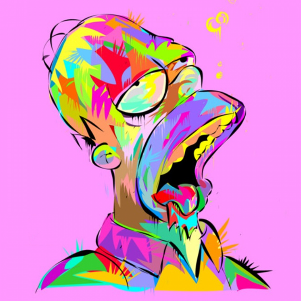 Барт симпсон Art психоделика