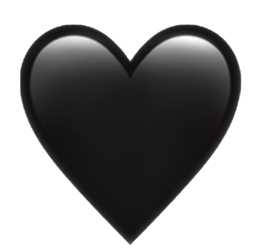 Черное сердечко смайлик