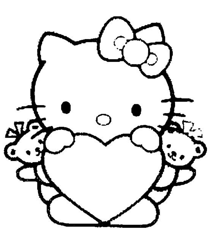 Картинки hello Kitty для срисовки