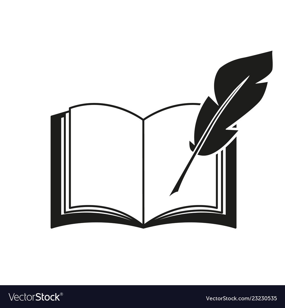 Силуэт книги на белом фоне