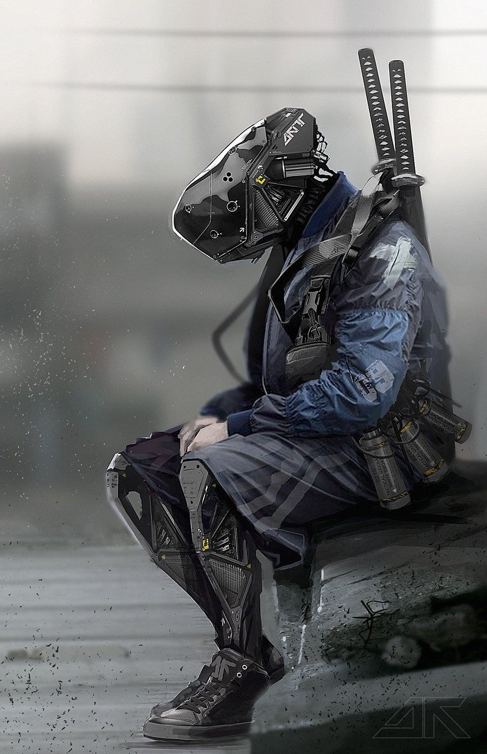 Cyberpunk Самурай