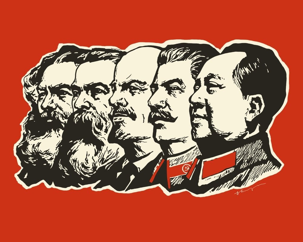 Плакат Карл Маркс Фридрих Энгельс и Ленин
