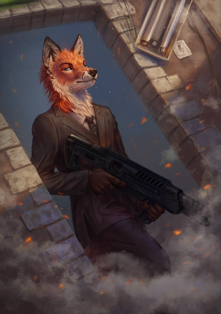 Лис в костюме
