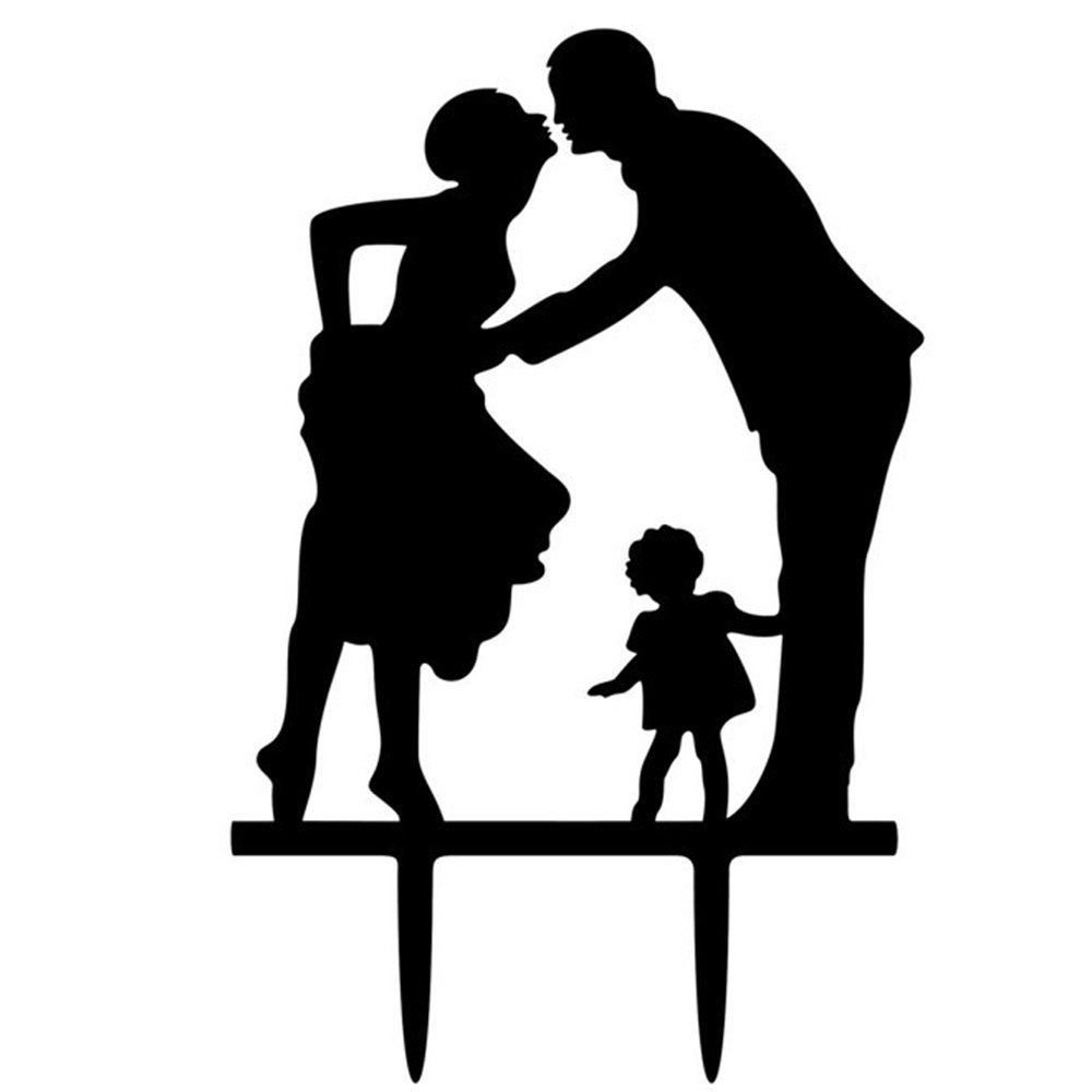 Силуэт родителей с ребенком