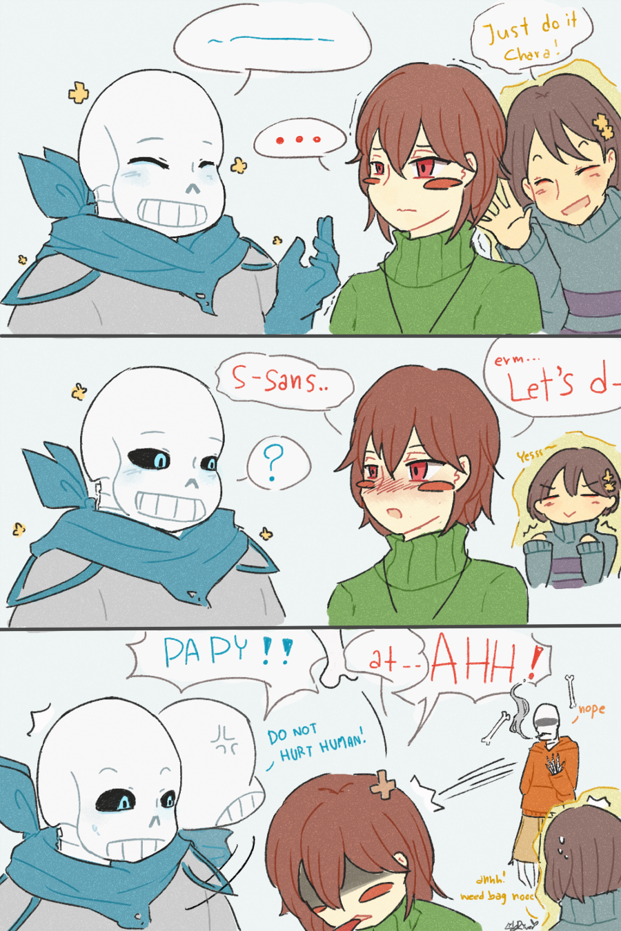 Undertale комиксы Чара и Санс