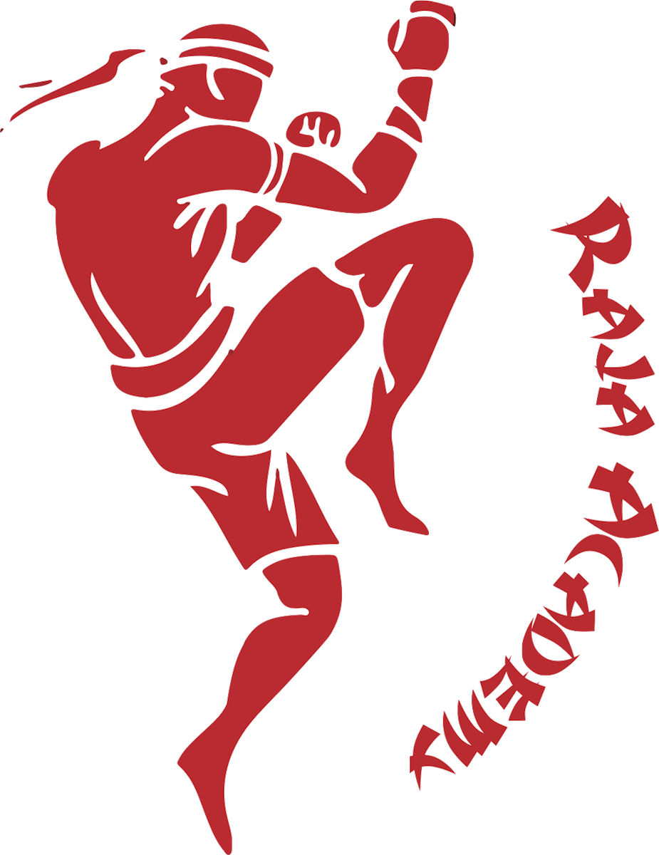Тайский бокс на черном фоне