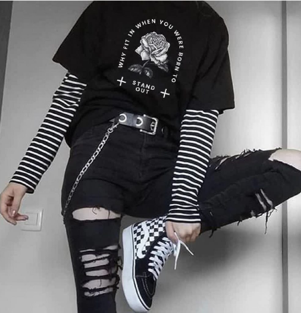 Goth outfit Грандж 2020 одежда