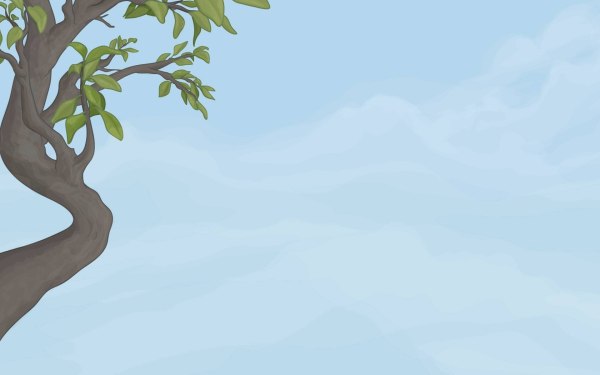 Фон дерево мультяшное