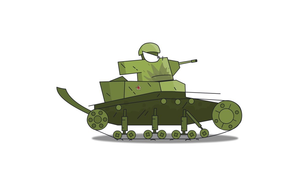 Т-35 танк Геранд сбоку
