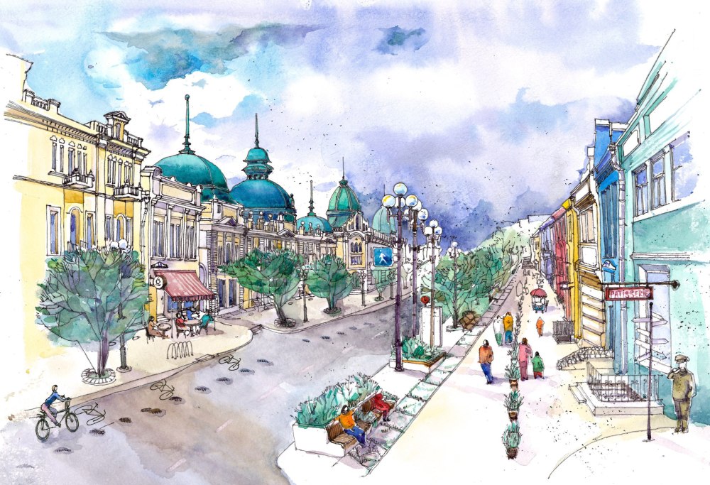 Город рисунок