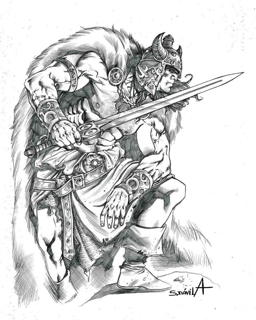 Комиксы черно-белые Conan the Barbarian