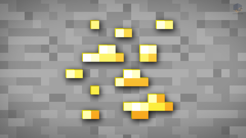 Золотая руда Minecraft блок