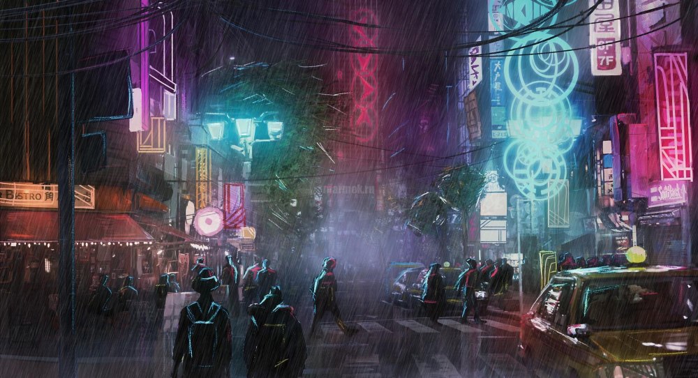 Cyberpunk 2077 неон