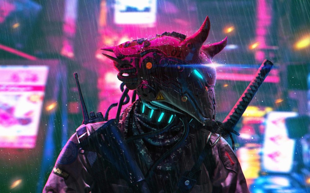 Samurai киберпанк 2077 неон