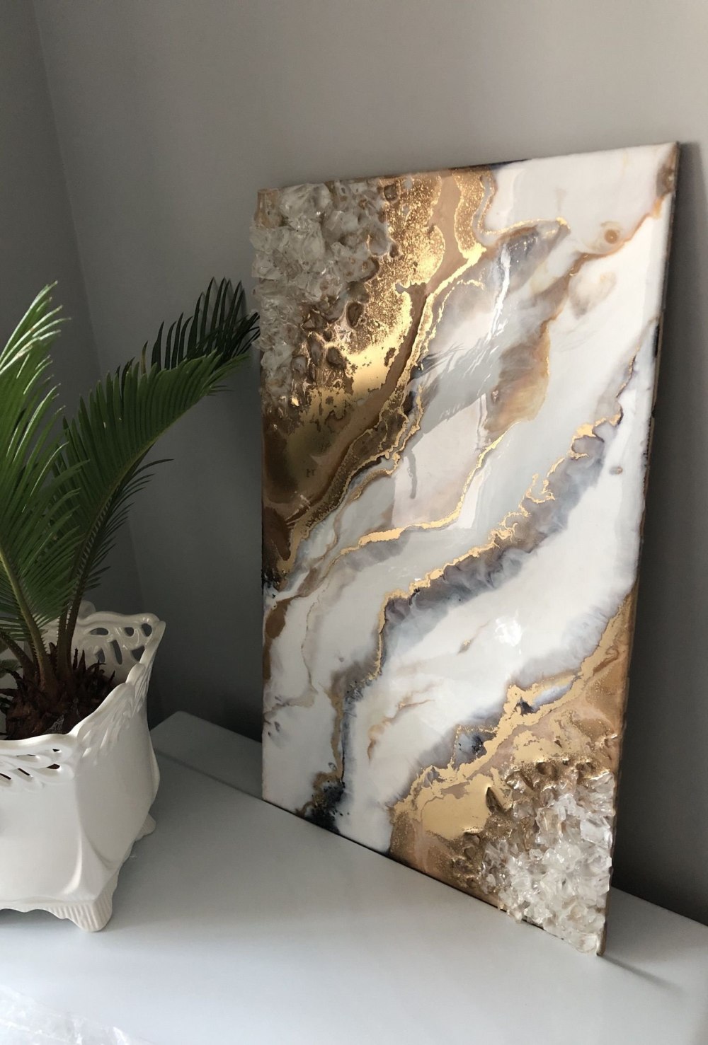 Resin Art срез камня