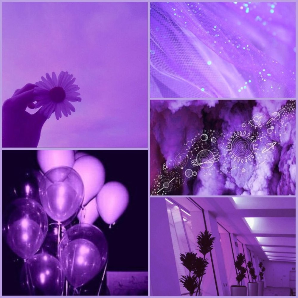 Aesthetic Purple Dark коллаж