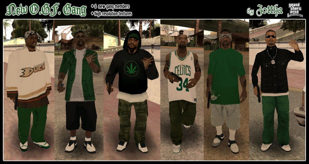 Распальцовка банды Grove Street