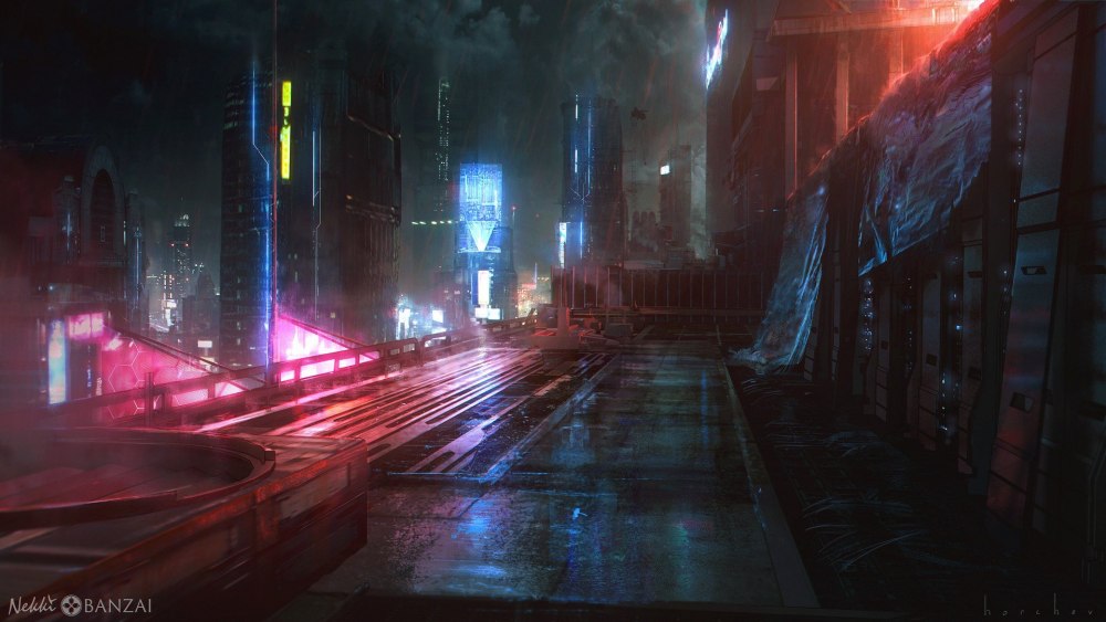Cyberpunk 2077 Night City переулок