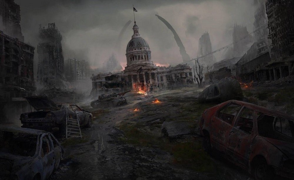Метро 2033 город арт
