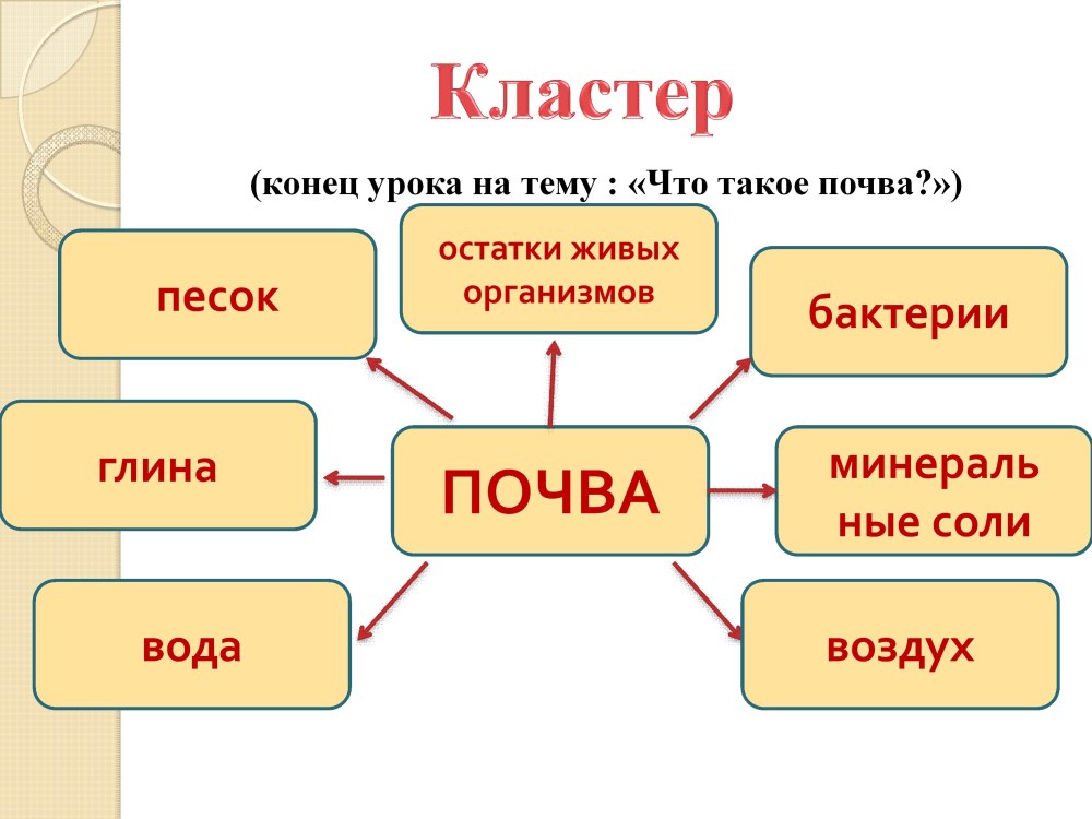 Кластер прием критического мышления