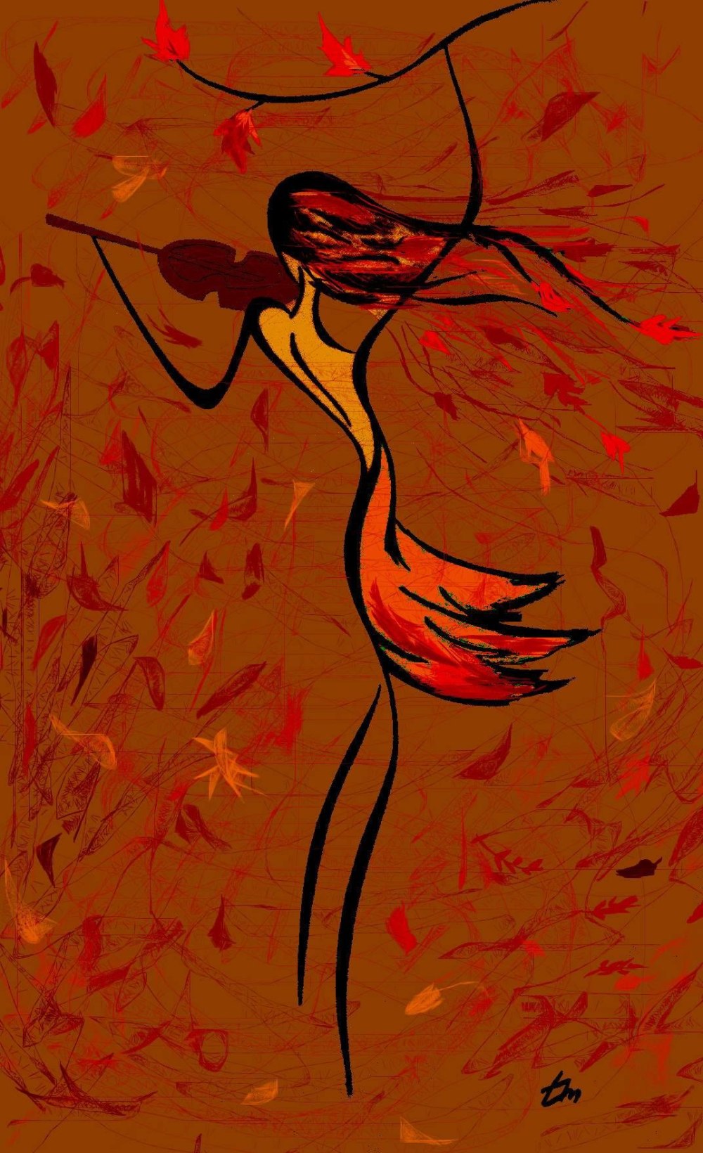 Осенние мотивы рисунки