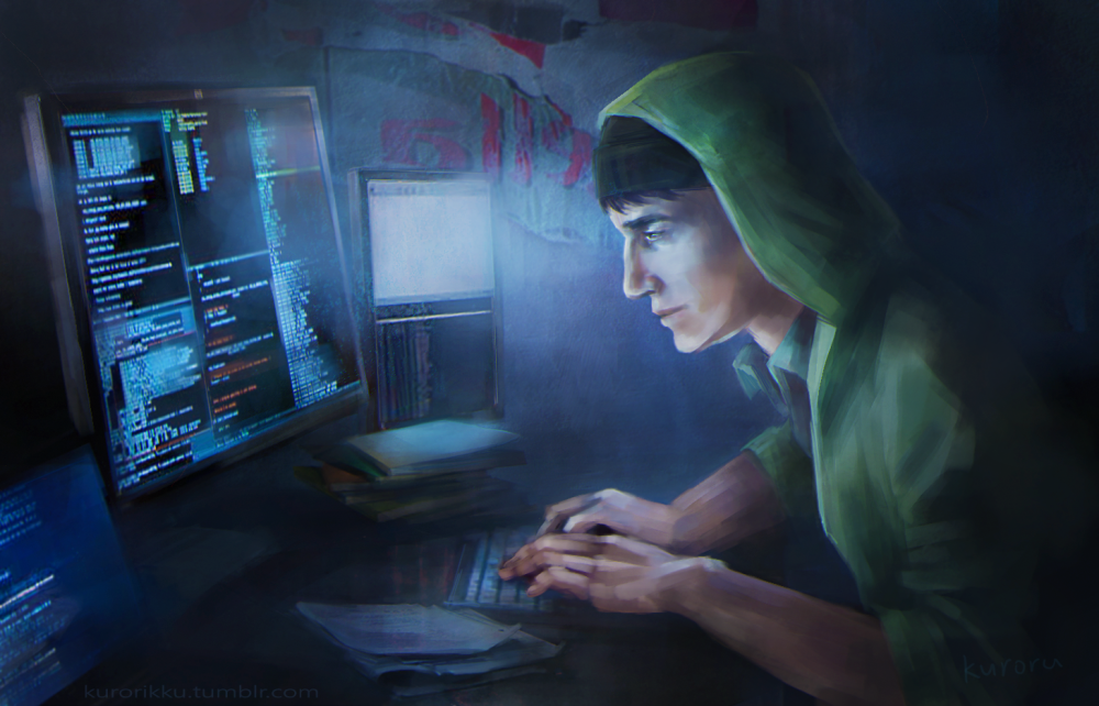 Человек компьютер арт