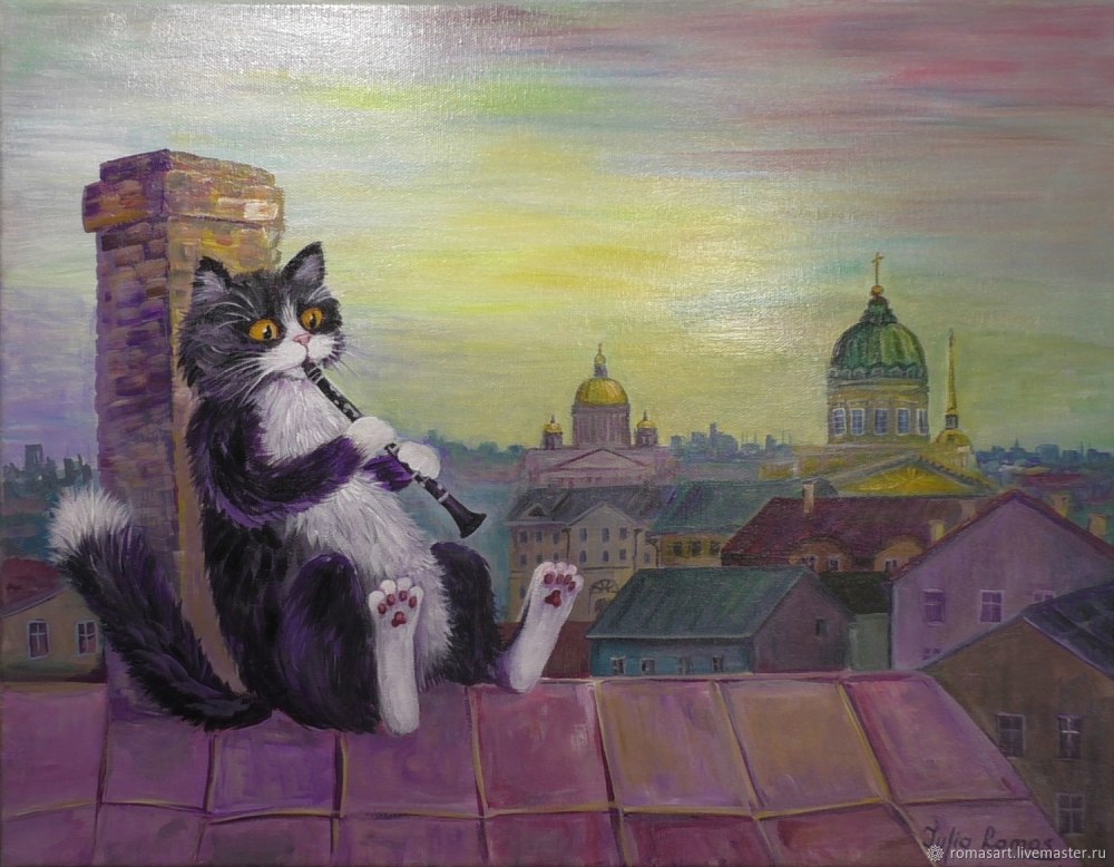 Питерские коты на крыше