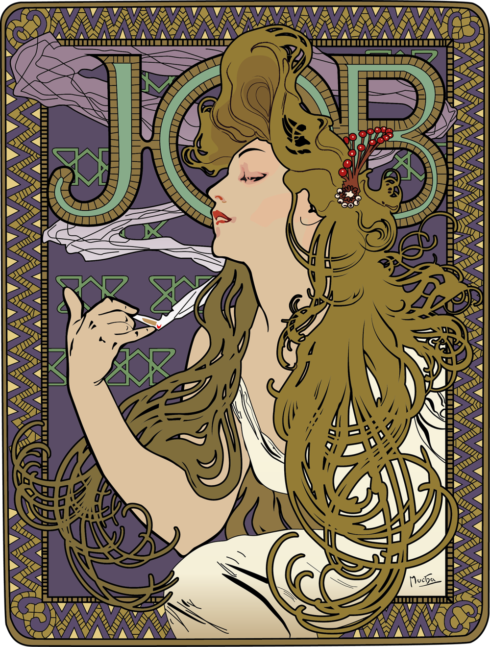 Альфонс Муха цветы 1897