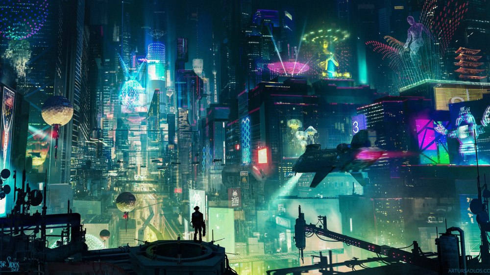 Cyberpunk 2077 Samurai неон