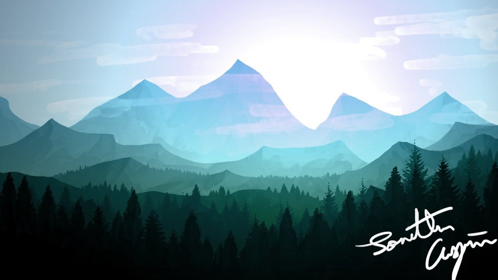 Горы Моунтайн иллюстратор Illustrator