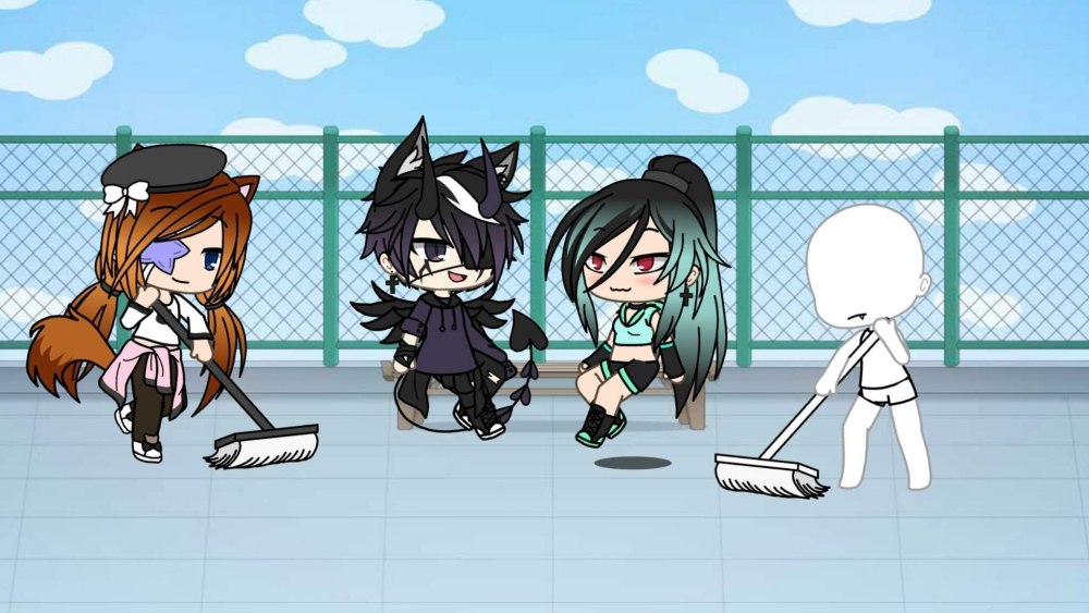Позы Gacha Life Держащиеся за руки