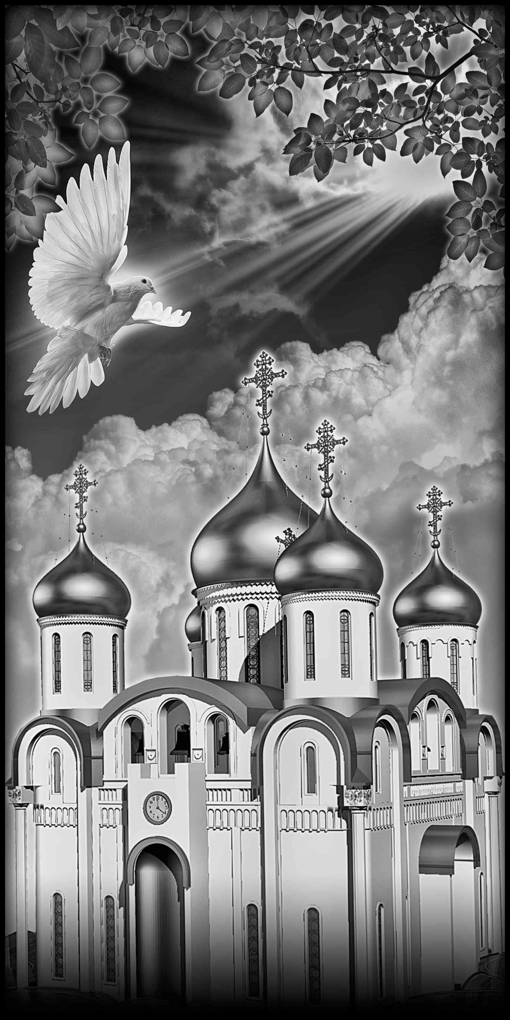 Пейзаж для гравировки