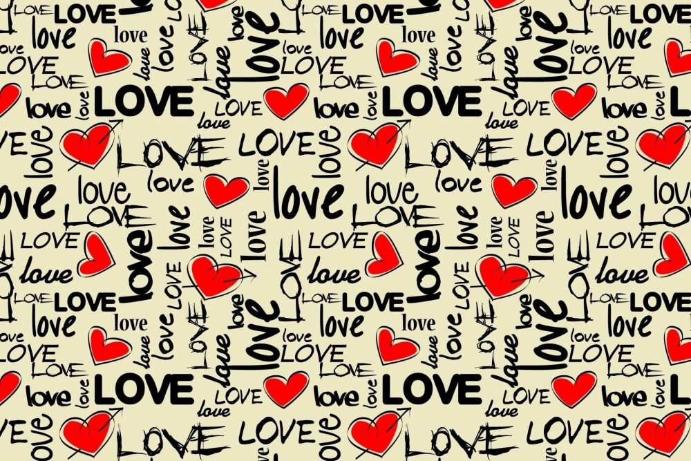 Фон из надписей Love