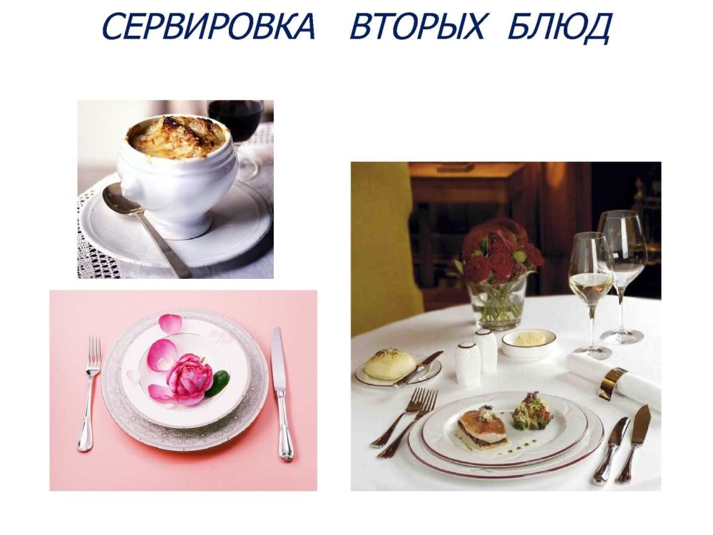 Сервировка стола сверху