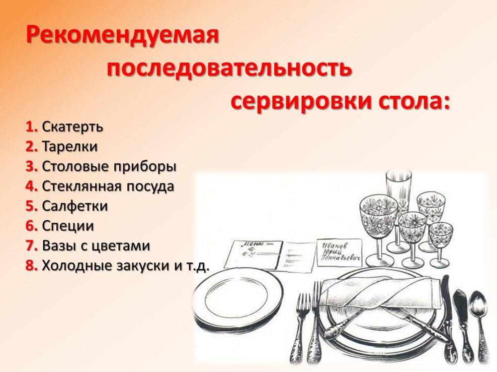 Сервировка стола
