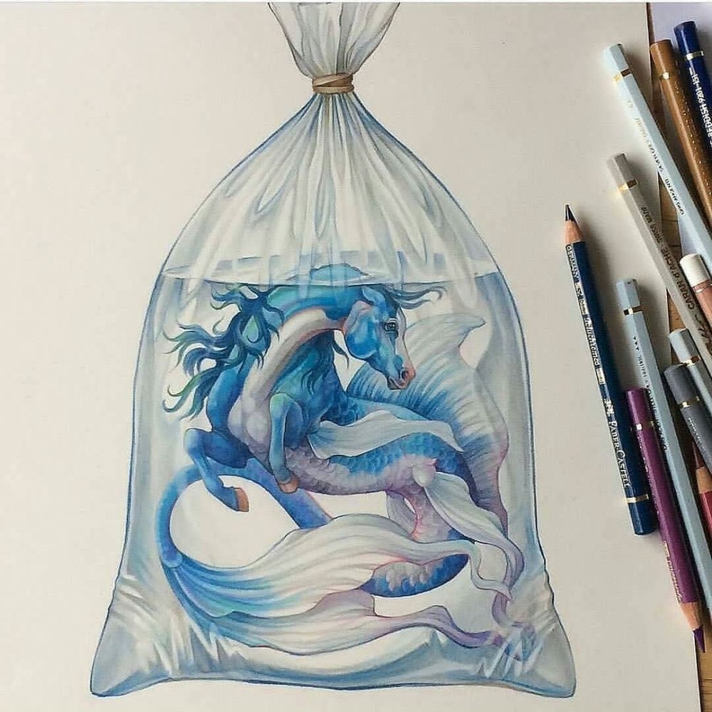 Рисунки карандашом и фломастерами
