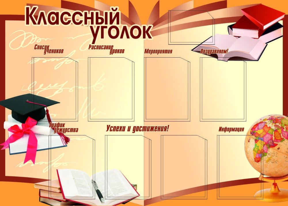 Классные уголки для старших классов