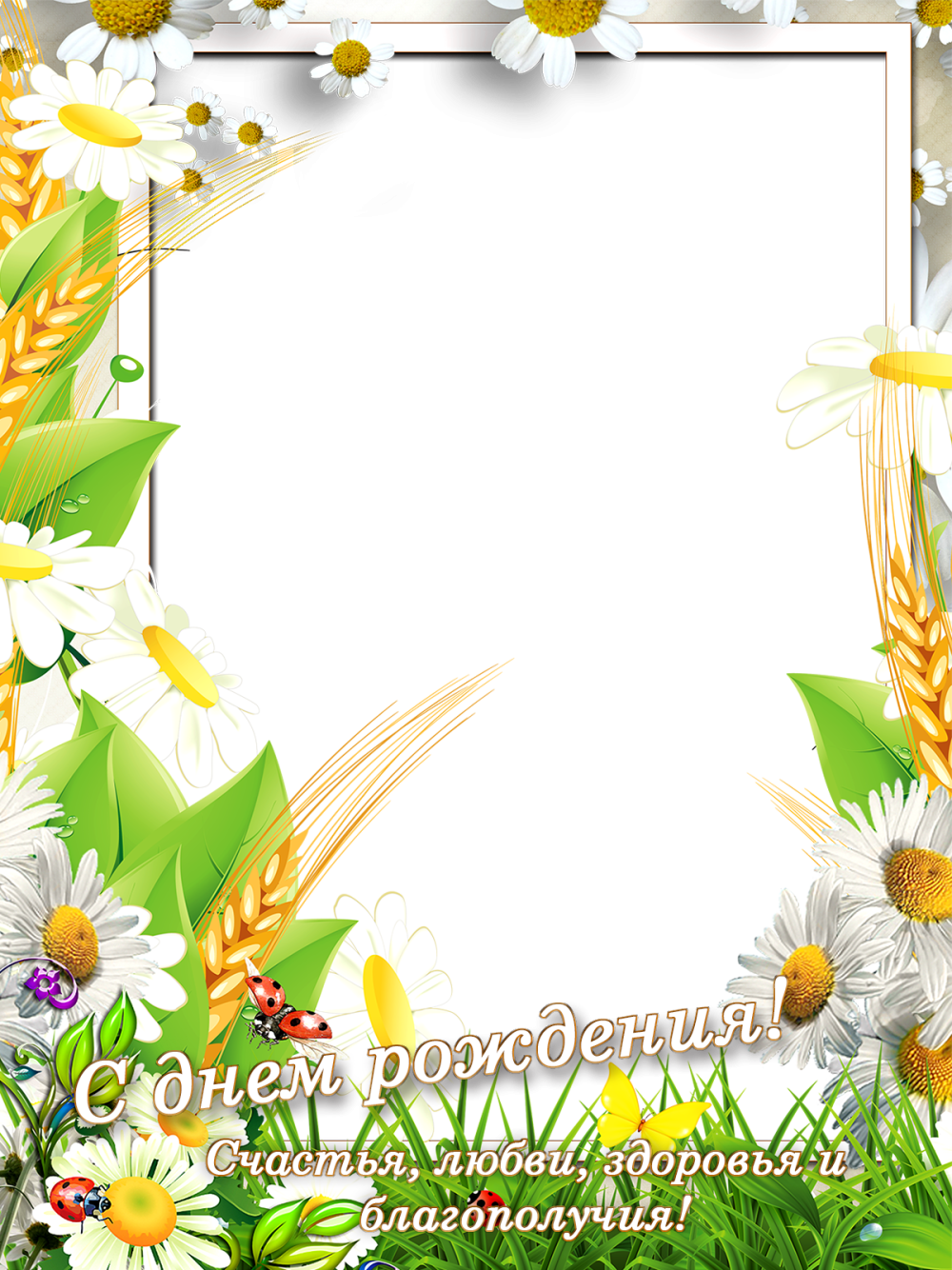 Осенняя рамка с днем рождения поздравляем