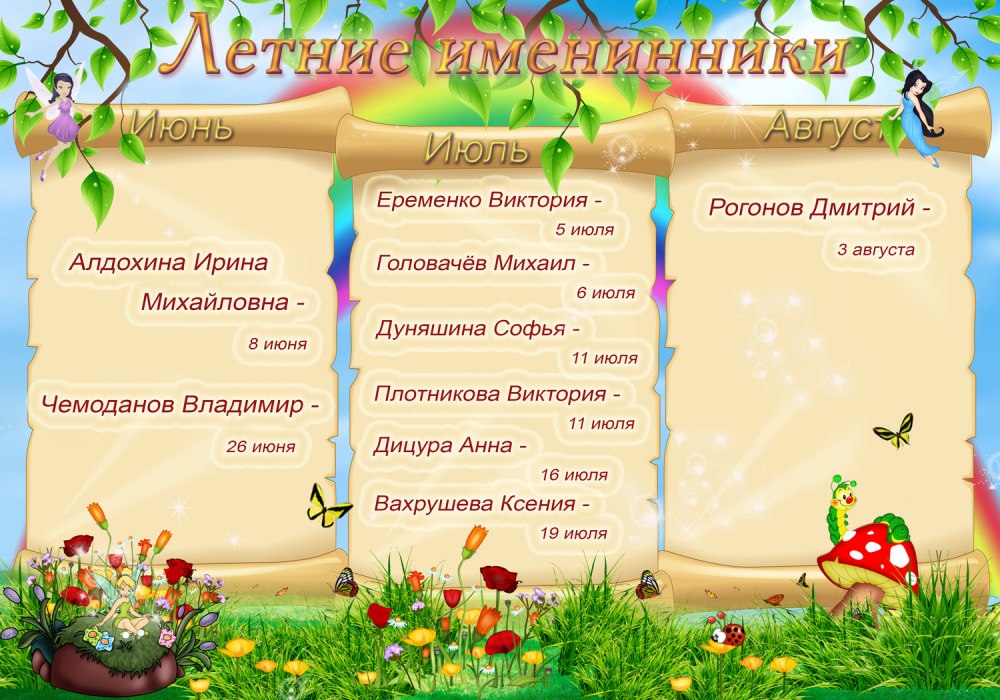 Осенние именинники