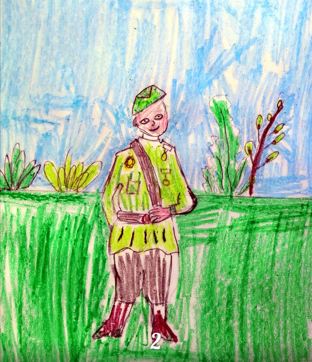 Рисунок подвиг солдата
