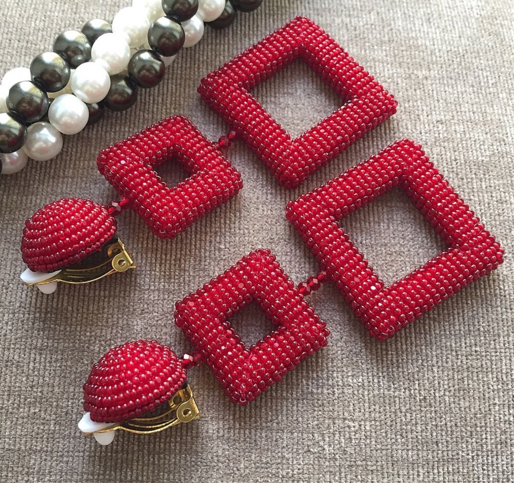 Кольца из японского бисера