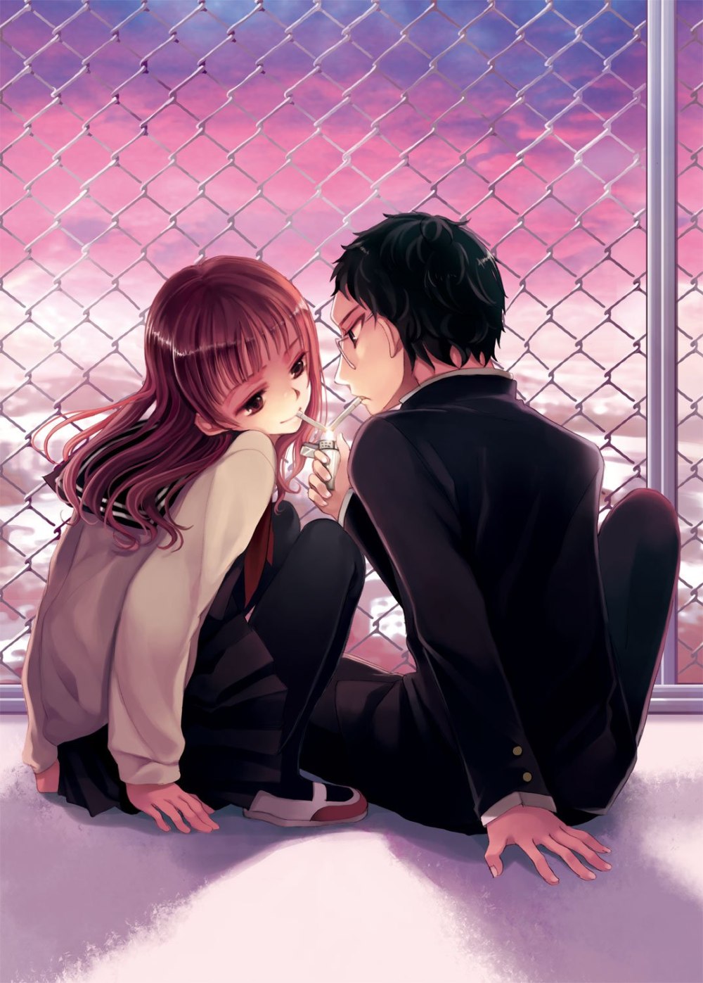 Anime little boy and Lamia