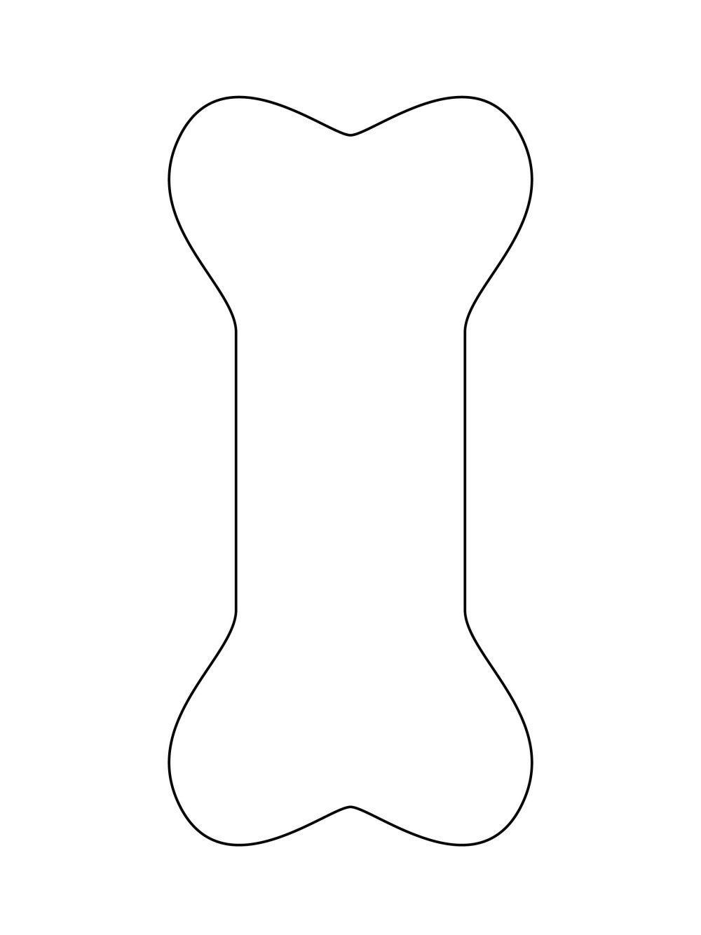 Косточка трафарет
