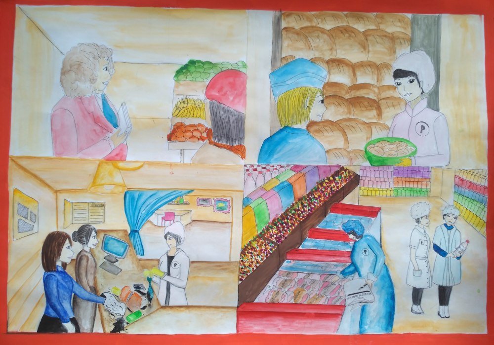 Рисунки фломастерами в школу