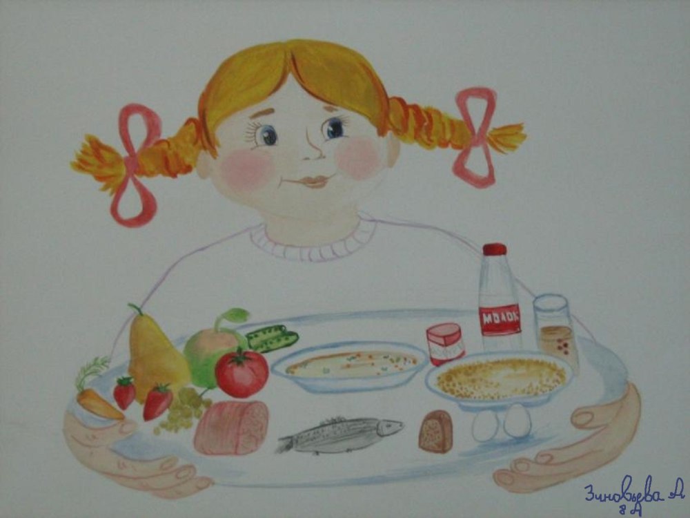 Рисунок посвященный школьной столовой