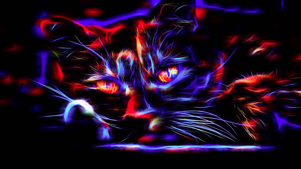 Неоновая кошка