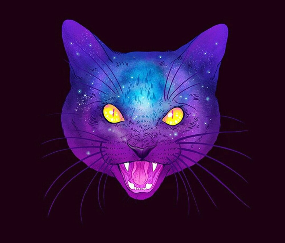 Фиолетовая кошка